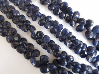 Natural AAA Sodalite Faceted Heart Shaped Briolette Beads, 8mm To 10mm And 10mm To 11mm Beads, Blue Sodalite Loose Jewelry, GDS922