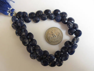 Natural AAA Sodalite Faceted Heart Shaped Briolette Beads, 8mm To 10mm And 10mm To 11mm Beads, Blue Sodalite Loose Jewelry, GDS922