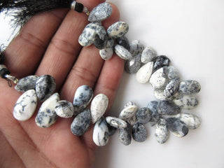 Natural Dendrite Opal Beads, Faceted Pear Briolettes Opal Beads, 12mm To 14mm And 13mm To 16mm Beads, Dendrite Opal Jewelry, GDS927