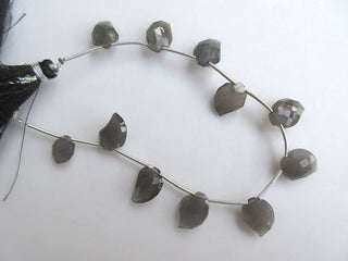 Grey Moonstone Paisley Shaped Leaf Shaped Faceted Briolette Beads, 8mm To 12mm Beads, Grey Moonstone Jewelry, GDS943