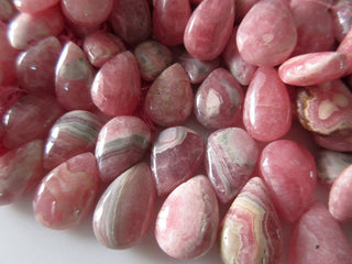 Natural Rhodochrosite Pear Shaped Plain Briolettes, 5x8mm To 20x12mm Rhodochrosite Beads, Pink Rhodochrosite Jewelry, GDS955