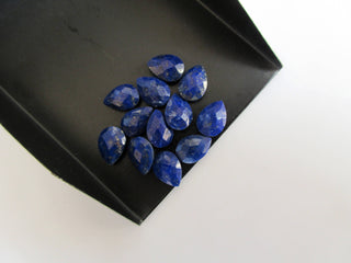 20 Pieces 9x7mm/8x8mm Natural Lapis Lazuli Pear/Trillion Shaped Both Side Faceted Loose Gemstones GDS1047/5