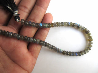 AAA Natural Labradorite Smooth Rondelle Beads, 6mm Labradorite Beads, Labradorite Jewelry, GDS961