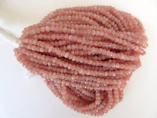 Natural Pink Rhodochrosite Faceted Rondelle Beads, 3.5mm To 4mm Rhodochrosite Beads, Rhodochrosite Jewelry, 13 Inch strand GDS994