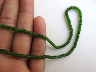 Natural Green Chrome Tourmaline Rondelle Faceted Beads 3mm To 3.5mm Approx. 13 inches Approx. Strand GDS995