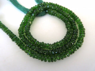 Natural Green Chrome Tourmaline Rondelle Faceted Beads 3mm To 3.5mm Approx. 13 inches Approx. Strand GDS995