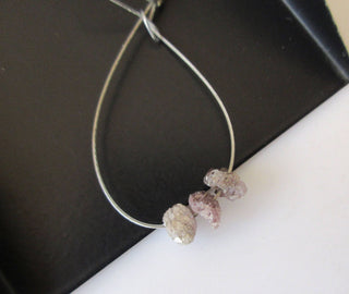 Natural Pink Raw Rough Loose Diamond Drilled Beads, Pink Rough Raw Diamond Loose, 0.5mm Drill Pink Diamond Bead, 5mm pink diamond, DDS528/3