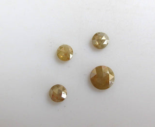 5 Pieces 3mm To 5mm Natural Peach Red Diamond Rose Cut Loose Cabochon, Faceted Loose Diamond Cabochon, DDS525/14