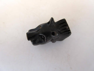 2 Pieces Panther/Jaguar Head Natural Ebony Wood Hand Carved Pendant, Carved Wooden Bead Pendant, Animal Head Pendant, GDS1043/16