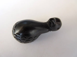 2 Pieces Duck Head Natural Ebony Wood Hand Carved Pendant, Carved Wooden Bead Pendant, Animal Bird Charm Pendant, GDS1043/19