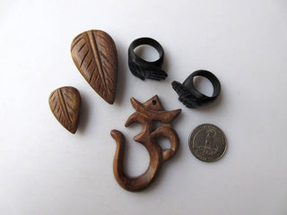 5 Pcs Hamsa Hand Ebony Wood Hand Carved Ring, Handmade Wooden Ring, Hamsa Hand Wooden Rings, Hamsa hand Finger Rings, GDS1043/20