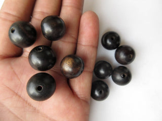 25mm/17mm/13mm/10mm Hand Carved Natural Wooden Round Beads, Handmade Smooth Wooden Beads, Wooden Mala Beads Supplies,  GDS1045