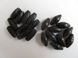 10 Pieces Long Cylinder Shaped Hand Carved Ebony Wood Beads, Long Drum Wooden Bead Pendant, Wooden Supplies Jewelry, GDS1045/14
