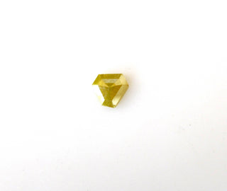 OOAK 0.55CTW/5.2mm Shield Shaped Yellow Diamond Rose Cut Loose Cabochon, Faceted Rose Cut Diamond For Ring, DDS518/6