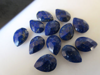 20 Pieces 9x7mm/8x8mm Natural Lapis Lazuli Pear/Trillion Shaped Both Side Faceted Loose Gemstones GDS1047/5