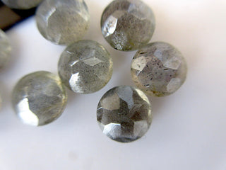 10 Pieces 8mm Natural Labradorite Round Shaped Rose Cut Flat back Faceted Loose Cabochons GDS1047/8