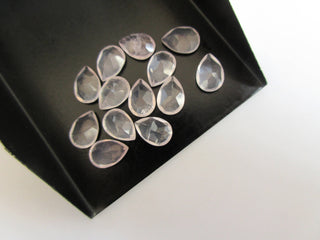 10 Pieces 10x7mm Each Rose Quartz Light Pink Pear Shaped Faceted Loose Gemstones GDS1047/10