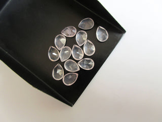 10 Pieces 10x7mm Each Rose Quartz Light Pink Pear Shaped Faceted Loose Gemstones GDS1047/10