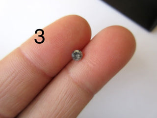 Round Brilliant Cut Natural Salt And Pepper Diamond For Ring, Grey Black Faceted Loose Natural Diamond, Solitaire Diamond, Sku-Dds44/11