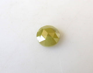 1 Piece/Matched Pair 5.5 To 6mm Round Shaped Natural Yellow Diamond Rose Cut Loose Cabochon, Faceted Diamond Loose Cabochon, DDS525/12