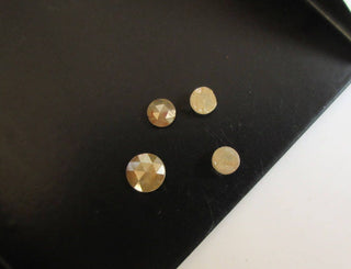 5 Pieces 3mm To 5mm Natural Peach Red Diamond Rose Cut Loose Cabochon, Faceted Loose Diamond Cabochon, DDS525/14