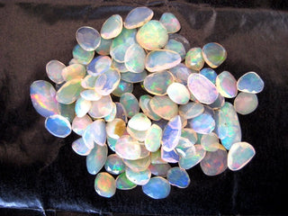 10/100/500 Pieces 5mm To 10mm Natural Ethiopian Welo Opal Faceted Flat Back Rose Cut Loose Cabochons GDS1049/2