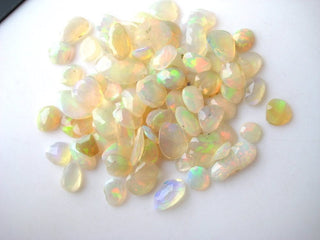 10/100/500 Pieces 5mm To 10mm Natural Ethiopian Welo Opal Faceted Flat Back Rose Cut Loose Cabochons GDS1049/2