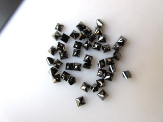 20 Pieces 2mm to 5mm Black Princess Cut Natural Diamond, Faceted Princess Cut Diamond For Ring, Loose Natural Black Diamond, Dds534/3