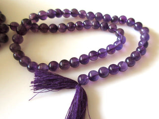 6mm Amethyst Beads, Amethyst Smooth Round Beads, Natural Amethyst Gemstone Beads For Jewelry, 13 Inch Strand, DDS1066