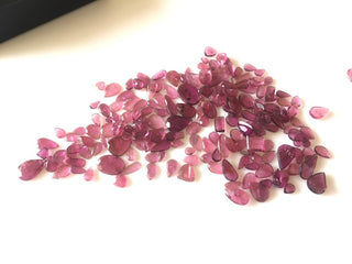 10 Pieces 5mm To 12mm Natural Pink Tourmaline Flat Back Faceted Rose Cut Loose, Tourmaline Gemstone Cabochons, GDS1071