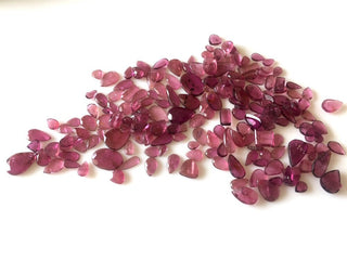 10 Pieces 5mm To 12mm Natural Pink Tourmaline Flat Back Faceted Rose Cut Loose, Tourmaline Gemstone Cabochons, GDS1071