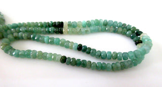 Natural Emerald Faceted Rondelle Beads, 5mm Green Emerald Shaded Gemstone Beads, Sold As 16 Inch 1 Strand/5 Strand, GDS1081