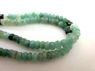 Natural Emerald Faceted Rondelle Beads, 5mm Green Emerald Shaded Gemstone Beads, Sold As 16 Inch 1 Strand/5 Strand, GDS1081