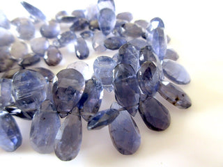 Iolite Beads, Pear Shaped Iolite Faceted Briolette Beads, Large Iolite Pear Beads, 10mm Upto 19mm Beads, Iolite Briolettes, GDS1091