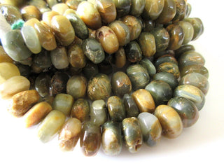 Green Yellow Cats Eye Rondelle Beads, Smooth Cat Eye Rondelle Beads, 8mm To 16mm Cats Eye Beads, Wholesale Gemstones, GDS1093