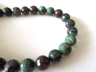 AAA Ruby Zoisite Faceted Round Beads, Ruby Zoisite Sphere Beads, 10mm 12mm Ruby Zoisite Beads, Natural Loose Ruby Zoisite13 Bead, GDS1096