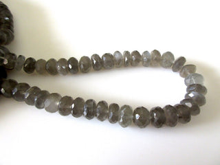 Grey Moonstone Faceted Rondelle Beads, Grey Moonstone Faceted Rondelles, 9mm 10mm 11mm Natural Loose Grey Moonstone Beads, GDS1097