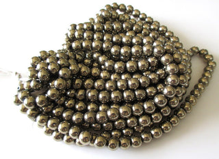 8mm Pyrite Round Beads Pyrite Gemstone Beads For Pyrite Jewelry, 16 Inch Pyrite Bead Strand, Natural Pyrite Beads, GDS1098