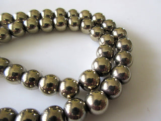 8mm Pyrite Round Beads Pyrite Gemstone Beads For Pyrite Jewelry, 16 Inch Pyrite Bead Strand, Natural Pyrite Beads, GDS1098