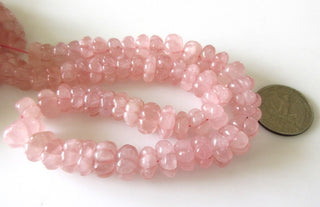 Natural Rose Quartz Carved Beads, Hand Carved Beads For Rose Quartz Jewelry, Gemstone Carving For Rose Quartz Necklace, GDS1099