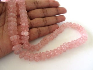 Natural Rose Quartz Carved Beads, Hand Carved Beads For Rose Quartz Jewelry, Gemstone Carving For Rose Quartz Necklace, GDS1099