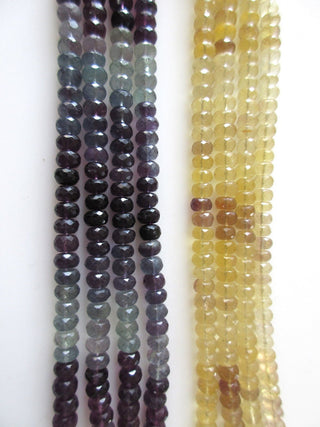 Purple Green Fluorite Faceted Rondelle Beads, Multi Fluorite Beads For Fluorite Necklace Fluorite Jewelry, 8 Inch Strand, GDS1102