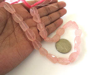 Rose Quartz Faceted Tumbles Beads, Natural Rose Quartz Beads For Rose quartz Jewelry Rose Quartz Necklace,14mm To 20mm Beads, GDS1104