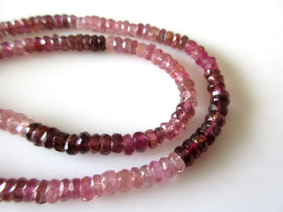 4mm Pink Tourmaline Faceted Rondelle Beads Rubellite for Jewelry Necklace, 14 Inches,  GDS1110