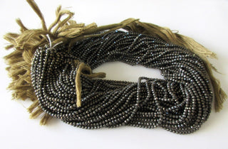 Pyrite Rondelle Beads, Pyrite Gemstone Faceted Pyrite Beads, Coated Natural Pyrite, 2.5mm Pyrite Beads, 13 Inch Strand, GDS1056