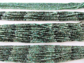 Natural Emerald Faceted Beads, Faceted Emerald Beads, 6mm/4.5mm/3.5mm Green Emerald Beads, Emerald Gemstone Beads, 13 Inch Strand, GDS1060