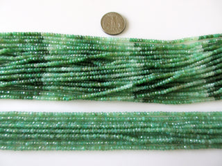 Chrysoprase Rondelle Beads, 3mm/4mm Faceted Chrysoprase Beads, , Green Shaded Chrysoprase Beads, Chrysoprase Stone, 13 Inch Strand, GDS1065