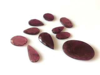 10 Pieces 14mm To 26mm Huge Rare Pink Tourmaline Faceted Rose Cut Flat Back Lose Cabochon Lot GDS1072