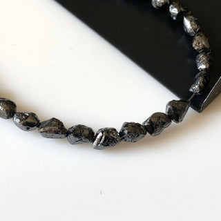 Rough Natural Uncut Diamond Tumble Beads, 4mm To 5mm Raw Loose Smooth Skinned Diamond Tumbles, Loose Grey Black Diamond Beads, DDS546/11/12