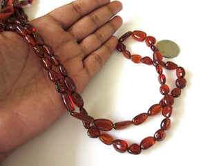 Hessonite Garnet Tumble Beads, Hessonite Beads, AAA Hessonite Garnet Gemstones, 9-16mm, 7-19mm Beads, 22 Inch Strand, GDS1122